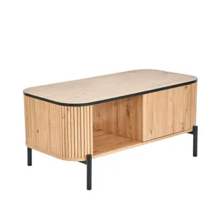 Table basse ADRIAN Imitation chêne vue 3/4