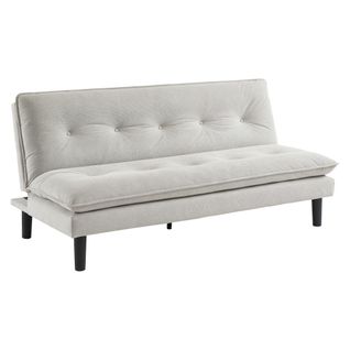 Banquette-lit ESTELLE tissu gris