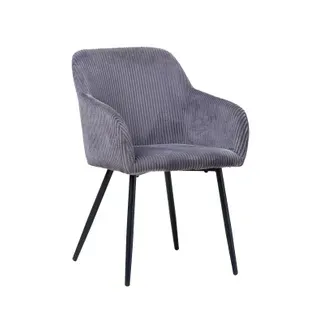 Fauteuil velours HONORE Gris