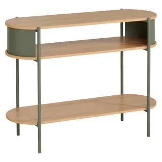 Console L. 100 cm LAETITIA Imitation chêne vue 3/4