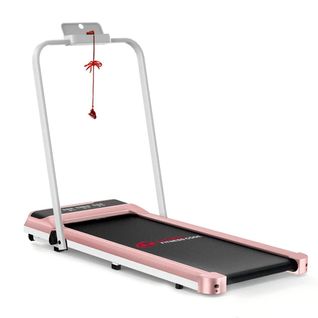 Tapis De Course Q2 Pro Avec Main Courante, Vitesse 1-10km/h- Rose