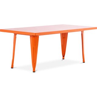 Table Pour Enfant Bistrot Metalix – 120 Cm - Métal Orange