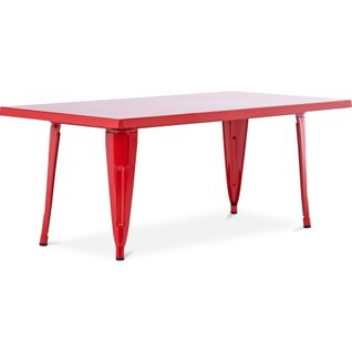 Table Pour Enfant Bistrot Metalix – 120 Cm - Métal Rouge