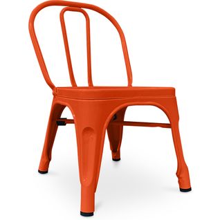 Chaise Pour Enfant Bistrot Metalix - Métal Orange