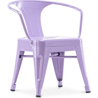Chaise Pour Enfant Bistrot Metalix – Avec Accoudoirs - Métal Violet