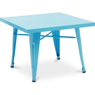Table Pour Enfants Bistrot Metalix Design Industriel En Métal - Turquoise