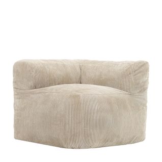 Module D'angle En Velours Côtelé Beige Zen