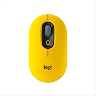 Souris Sans Fil Pop Mouse Avec Emojis Personnalisables, Bluetooth, Usb, Multidispositifs - Jaune
