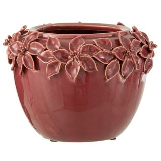 Cache-pot En Céramique "flora" 21cm Rose