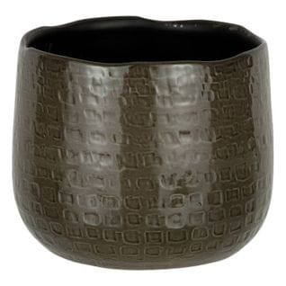 Cache-pot En Céramique "yuella" 19cm Gris