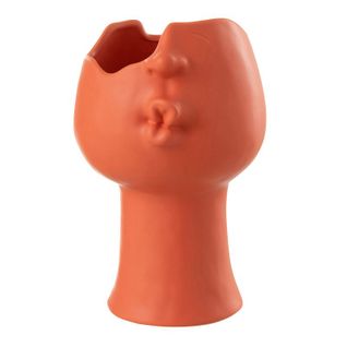 Cache-pot Déco Visage "enya" 30cm Terracotta