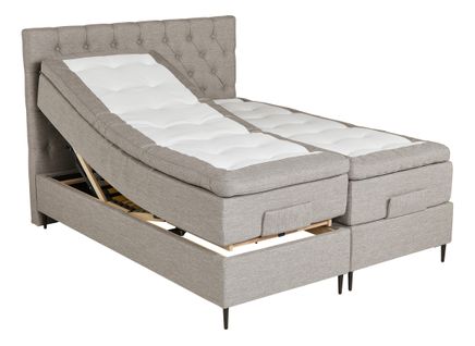 BOXSPRING lit complet relax CONTINENTAL taupe 2x80x200 cm