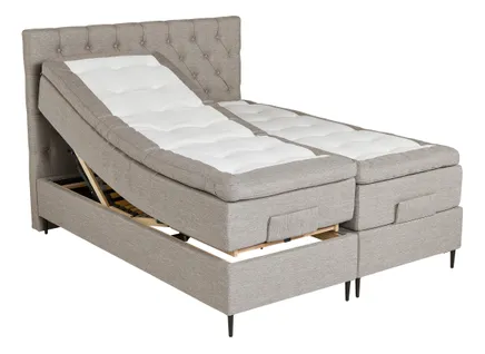 BOXSPRING lit complet relax CONTINENTAL taupe 2x90x200 cm