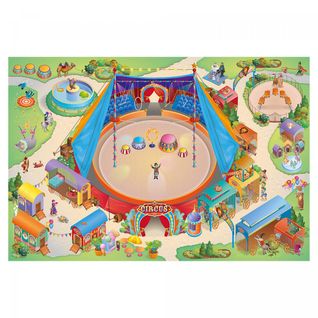 Tapis Enfant 100x150 Cirque Multicolore