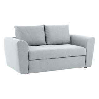 Canapé convertible 2 places TWILL II tissu gris clair