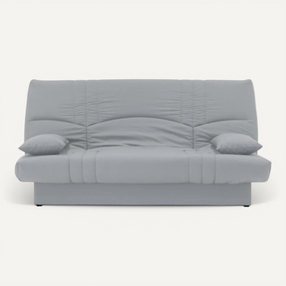 Banquette Clic Clac 3 Places - Tissu Gris Clair -  Style Contemporain - L 190 X P92 Cm -