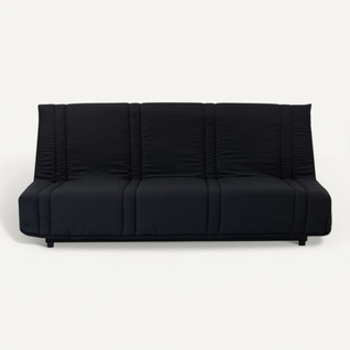 Banquette Clic Clac 3 Places - Tissu Noir - Style Contemporain - L 193 X P 92 Cm -
