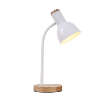 Lampe De Bureau E27 Lampe De Table Flexible Lampe De Lecture Ampoule Non Incluse Blanc