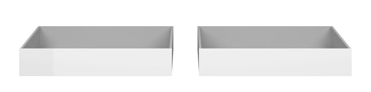 2 tiroirs de rangement pour BEST LAK lit 90x190 et 140x190 cm blanc