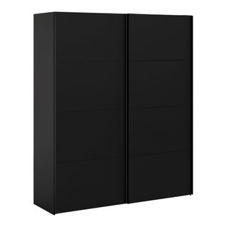 Armoire 2 portes coulissantes ELEGANCE XL L.180 cm noir mat