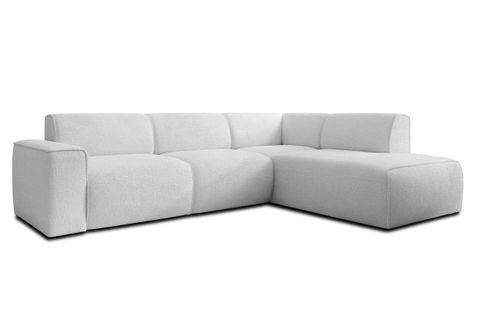 Canapé D'angle Droit En Tissu Didim L 292/220/78 Cm - Argenté