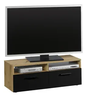 Meuble TV RANA Effet chêne artisan / noir