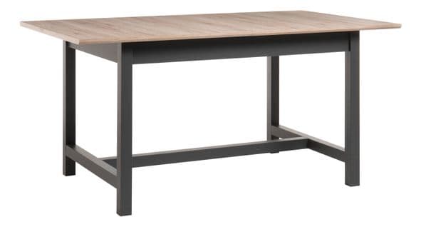 Table L.160/190 + allonge BOCAGE 2 Chêne san Remo/gris anthracite