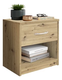 Chevet 1 tiroir BART imitation Chêne