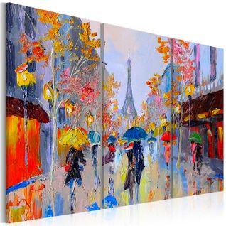 Tableau Imprimé "rainy Paris" 80 X 120 Cm
