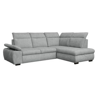 Canapé d'angle convertible COLBY coloris grey droit