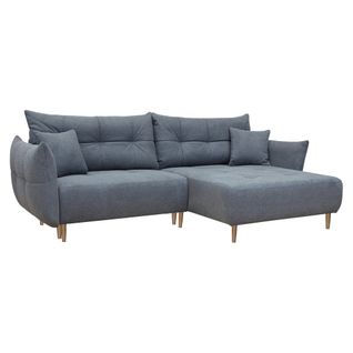 Canapé d'angle méridienne convertible RAIN réversible tissu Loft grey