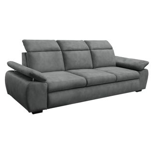 Canapé convertible 3 places COLBY coloris anthracite