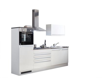 Ensemble cuisine - L.260 cm JAZZ blanc béton