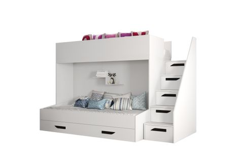 Lit superposé Party 16 - 246.5x135x165 Cm - Blanc