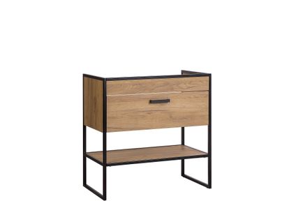 Meuble Sous Lavabo Brooklin 821 Noir Et Chêne 80 Cm