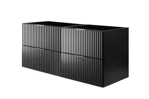 Meuble Suspendu Sous Vasque Flow Noir 120 Cm