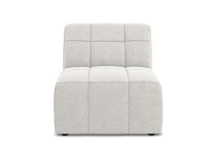 Fauteuil Pour Canapé Modulable Aloha En Tissu Bouclette Blanc