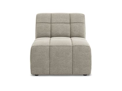 Fauteuil Pour Canapé Modulable Aloha En Tissu Bouclette Taupe