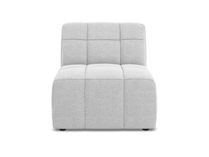 Fauteuil Pour Canapé Modulable Aloha En Tissu Bouclette Argent