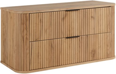 Meuble Sous Vasque à Suspendre Glamour Chêne Craft D'or 100 Cm