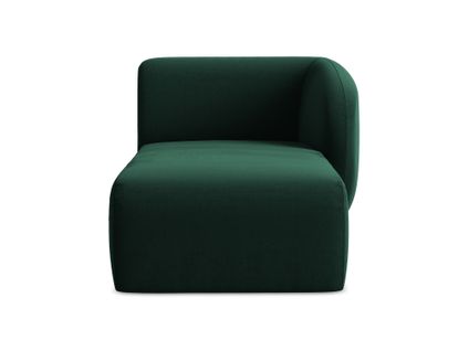 Méridienne Droite Lani En Velours Bouteille Verte