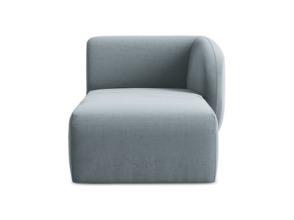 Méridienne Droite Lani En Velours Bleu Clair