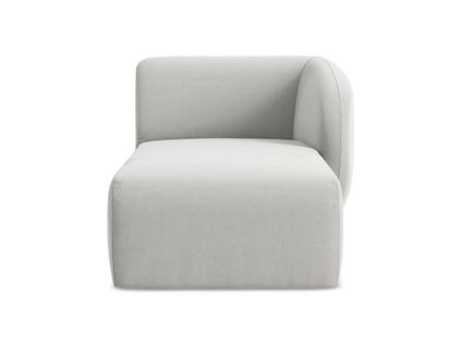 Méridienne Droite Lani En Velours Argent