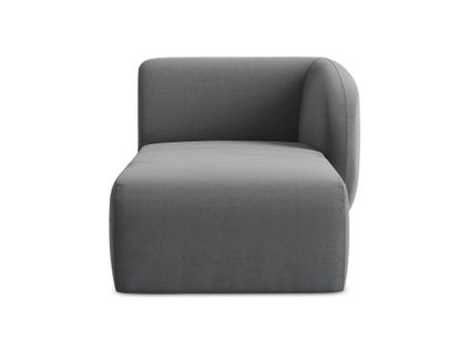 Méridienne Droite Lani En Velours Acier