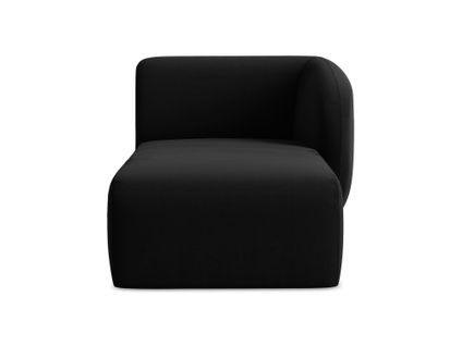 Méridienne Droite Lani En Velours Noir