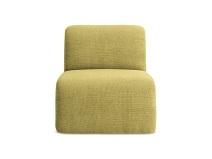Fauteuil Pour Canapé Modulable Lani En Tissu Chenille Vert Citron