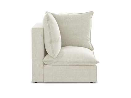 Fauteuil D'angle Pour Canapé Modulable Manao En Tissu Bouclette Sable