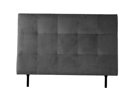 Tête de lit velours L.140 cm KARTY gris