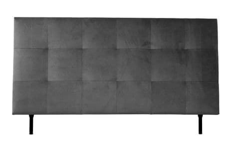 Tête de lit velours L.180 cm KARTY gris