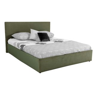 Lit coffre 160x200 cm JAPP velours côtelé Kaki